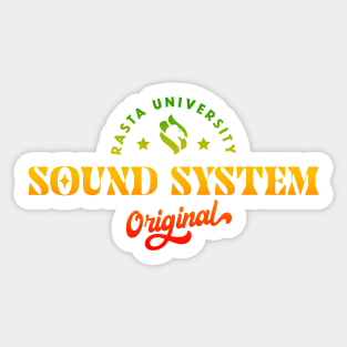 Rasta University Sound System Original Rasta Colors Reggae Sticker